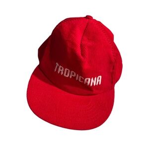 Vintage Red Tropicana Las Vegas Corduroy Snapback